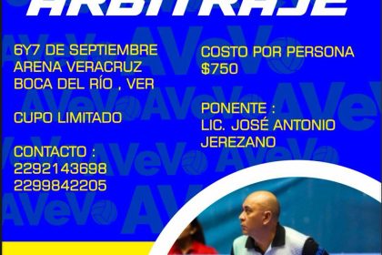 LA LIGA DE VOLEIBOL ARENA TRAERÁ CURSO DE ARBITRAJE CON EL INTERNACIONAL JOSÉ ANTONIO JEREZANO
