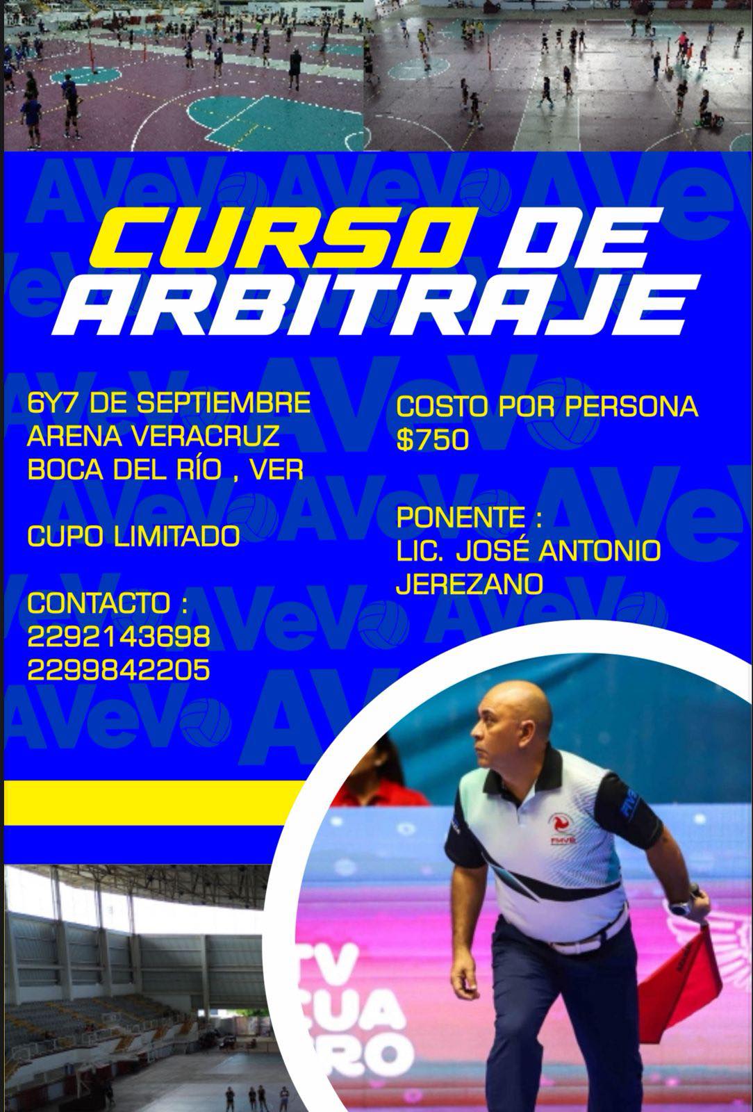 LA LIGA DE VOLEIBOL ARENA TRAERÁ CURSO DE ARBITRAJE CON EL INTERNACIONAL JOSÉ ANTONIO JEREZANO