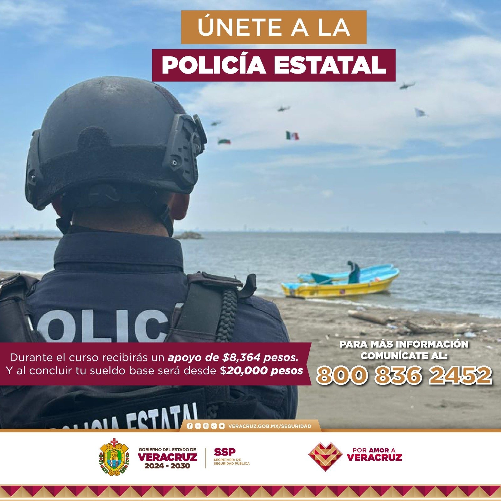 Únete a la Policía Estatal y forma parte de quienes protegen y sirven a Veracruz