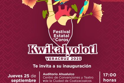 Realizará SECVER primer Festival Estatal de Coros Kwikalyolotl en Coatzacoalcos