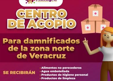 Abre Ayuntamiento de Xalapa centro de acopio para damnificados de la zona norte