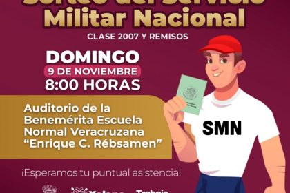 Convoca Ayuntamiento a Sorteo del Servicio Militar Nacional Clase 2007