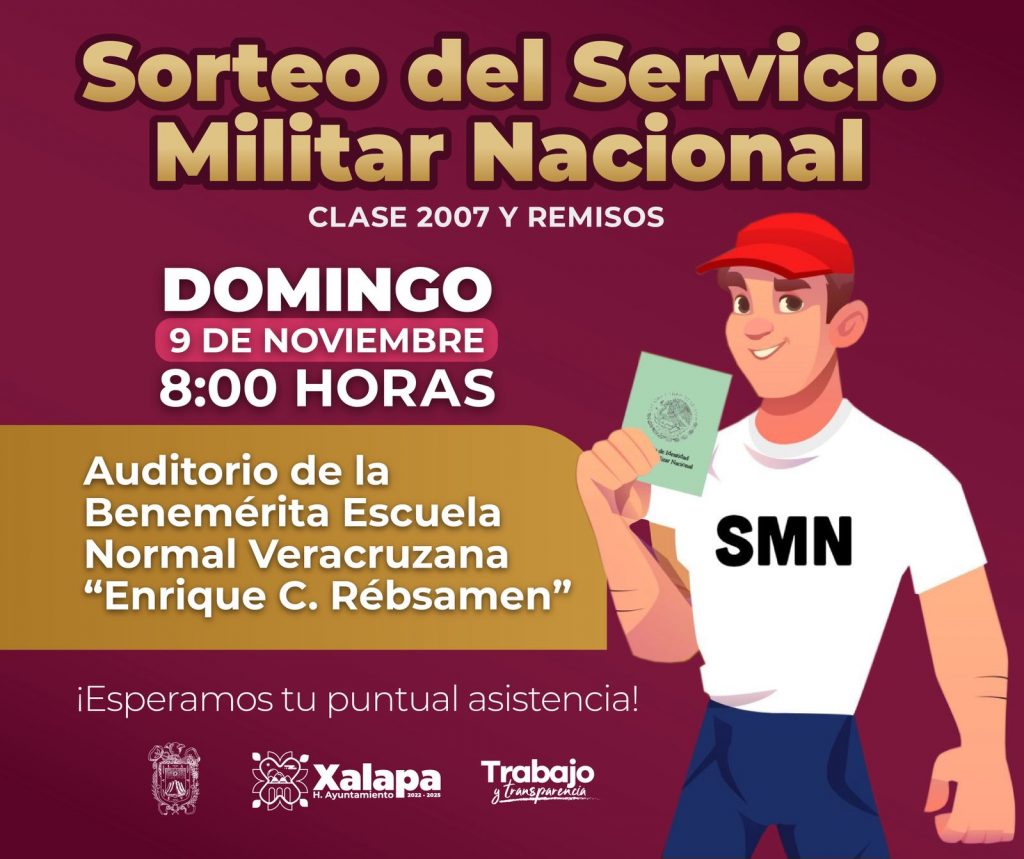 Convoca Ayuntamiento a Sorteo del Servicio Militar Nacional Clase 2007