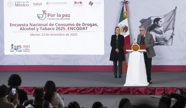 Resultados de la ENCODAT 2025 demuestran que funciona la campaña Aléjate de las drogas. El fentanilo te mata: Presidenta Claudia Sheinbaum