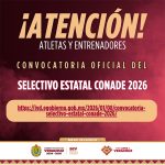 Abre IVD convocatoria para el Selectivo Estatal CONADE 2026