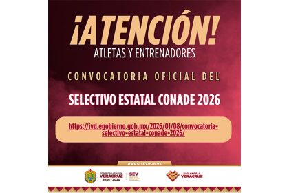 Abre IVD convocatoria para el Selectivo Estatal CONADE 2026