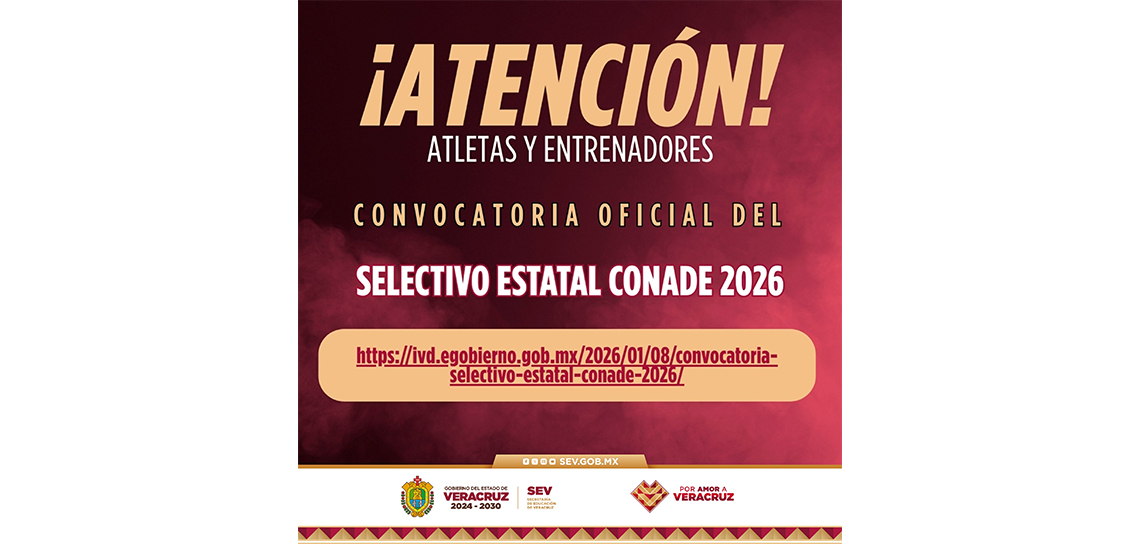 Abre IVD convocatoria para el Selectivo Estatal CONADE 2026
