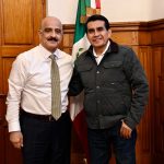 Se reúne diputado Esteban Bautista con autoridades estatales y militares