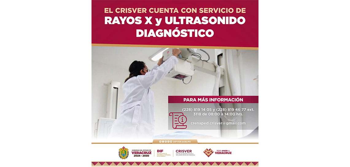 DIF Estatal pone a disposición servicios de rayos X y ultrasonido diagnóstico
