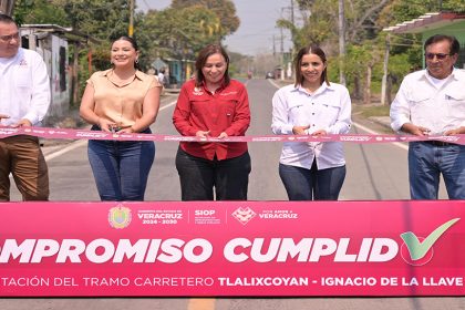 Rocío Nahle responde a demanda histórica y rehabilita carreteras en la Mixtequilla y Tlalixcoyan