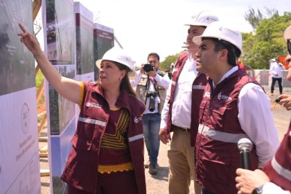 Gobernadora y titular de CONAGUA supervisan el Acueducto Coatzacoalcos