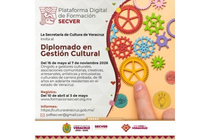Este viernes, abre SECVER inscripciones para el Diplomado en Gestión Cultural 2026