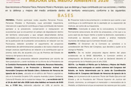 Emite Comisión convocatoria para entrega del Premio al Mérito Ambiental 2026