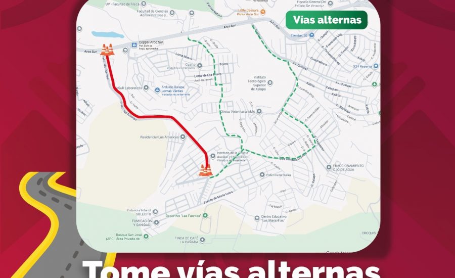 Por afectación en Las Fuentes, se habilita ruta alterna de transporte público