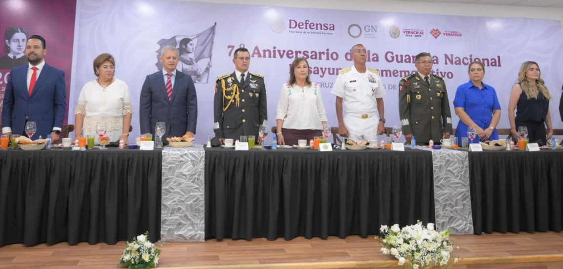 Reconoce Rocío Nahle a la Guardia Nacional por siete años de servicio a Veracruz