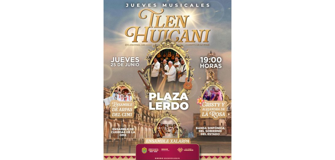 Jueves Musicales celebra el Festival del Arpa con Tlen Huicani