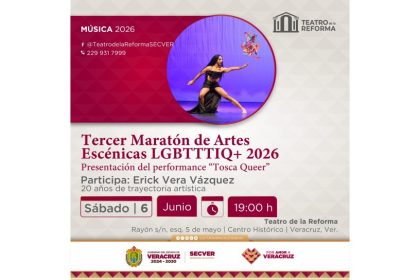 Tercer Maratón de Artes Escénicas LGBTTTIQ+ en el Teatro Reforma