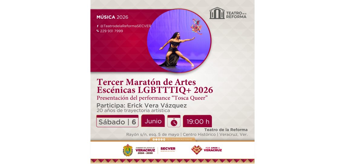 Tercer Maratón de Artes Escénicas LGBTTTIQ+ en el Teatro Reforma