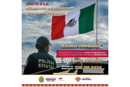 Convoca SSP a formar parte de la Policía Estatal de Veracruz