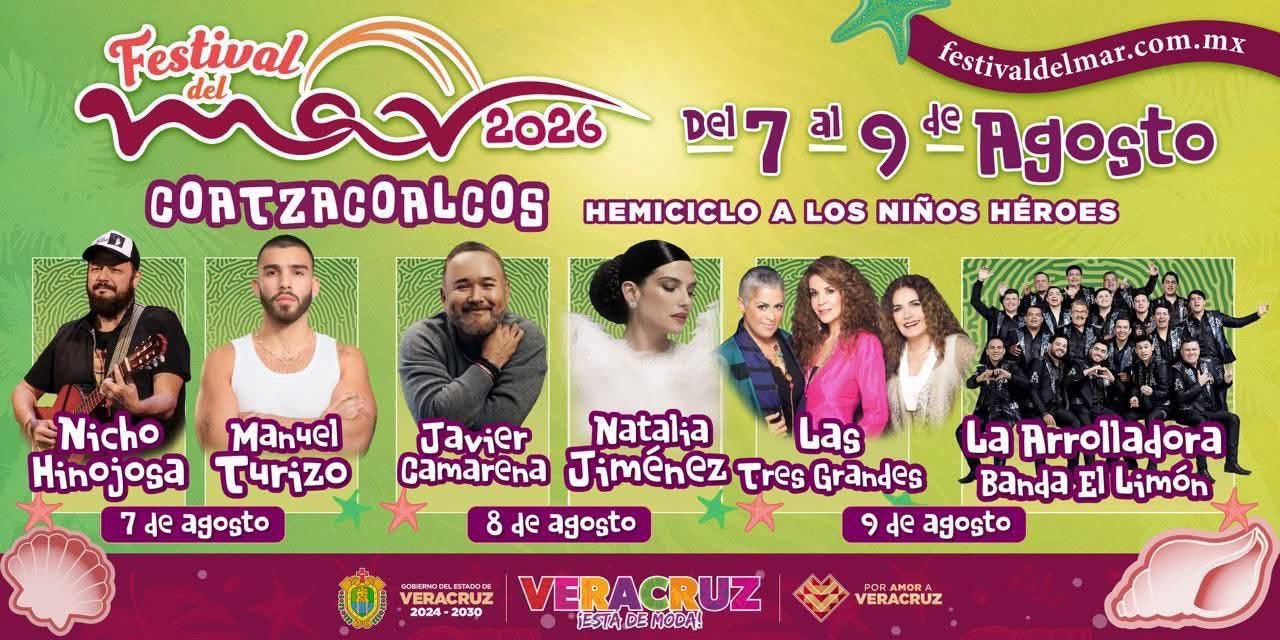 Coatzacoalcos presenta la cartelera oficial del Festival del Mar 2026