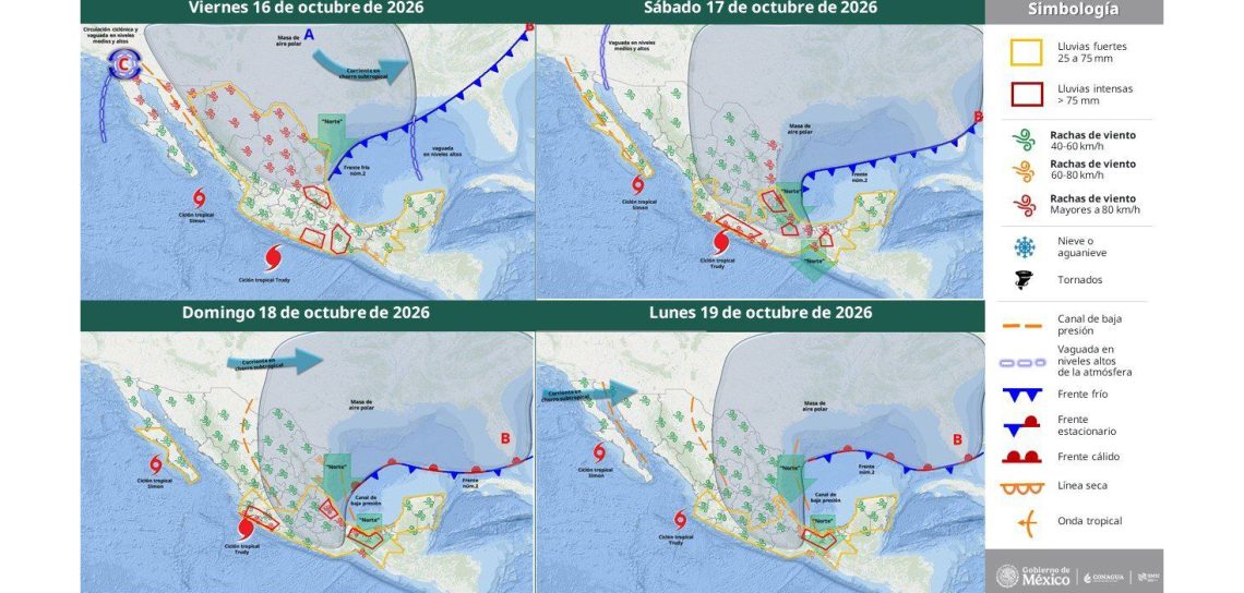Mantiene Veracruz Alerta Gris por lluvias intensas y evento de Norte: SPC
