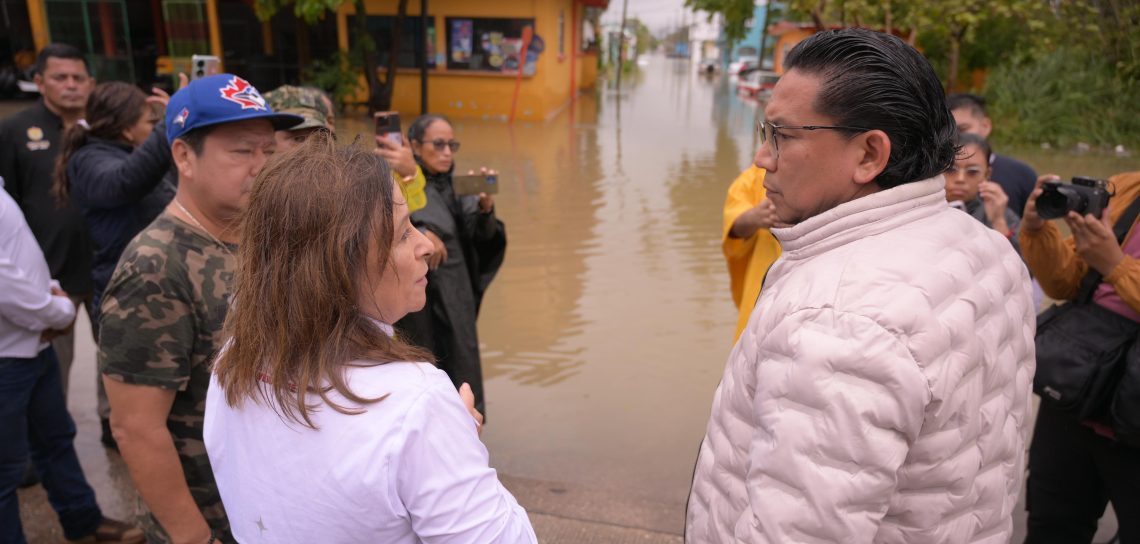 Llama Rocío Nahle a familias de Coatzacoalcos y Nanchital a resguardarse en refugios temporales